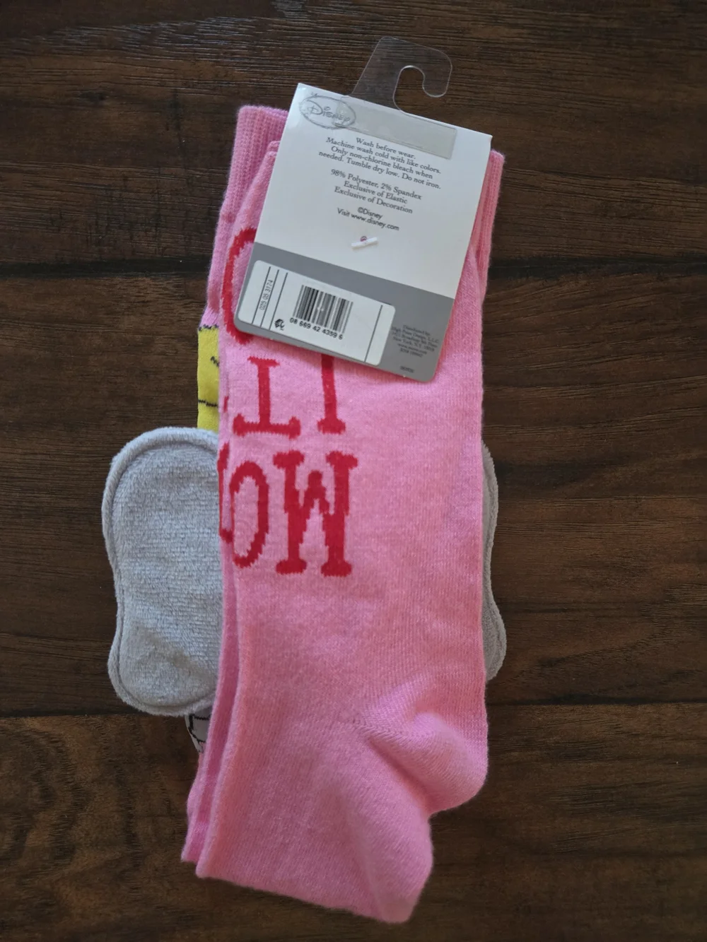 NWT Disney Dumbo 3D Plush Ear Pink Knee-High Socks